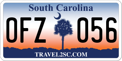 SC license plate OFZ056