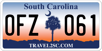 SC license plate OFZ061