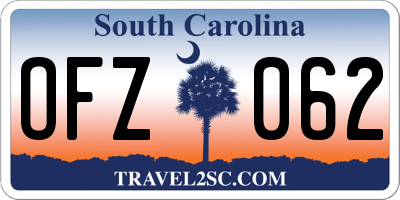 SC license plate OFZ062