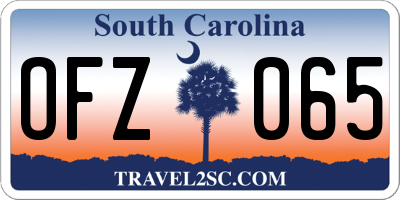 SC license plate OFZ065