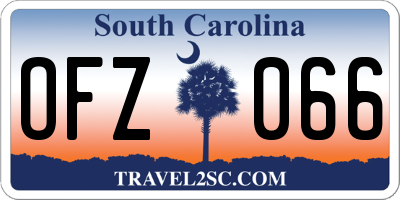 SC license plate OFZ066