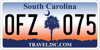 SC license plate OFZ075