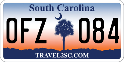 SC license plate OFZ084
