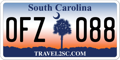 SC license plate OFZ088
