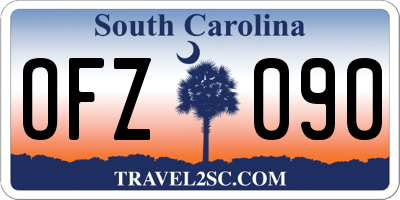 SC license plate OFZ090