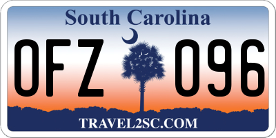 SC license plate OFZ096