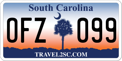 SC license plate OFZ099