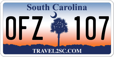 SC license plate OFZ107