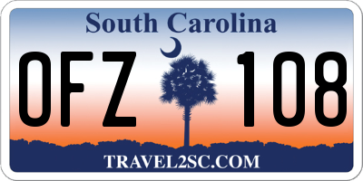 SC license plate OFZ108