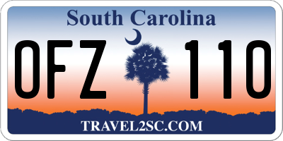 SC license plate OFZ110