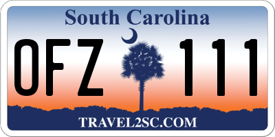 SC license plate OFZ111