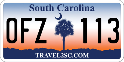 SC license plate OFZ113