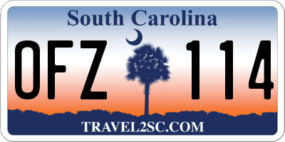 SC license plate OFZ114