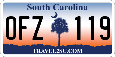SC license plate OFZ119