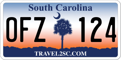 SC license plate OFZ124