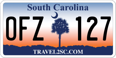 SC license plate OFZ127