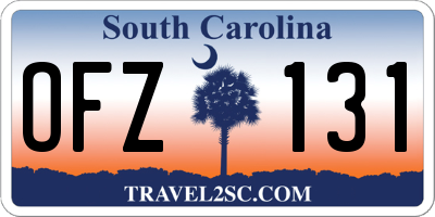 SC license plate OFZ131