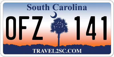 SC license plate OFZ141