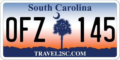 SC license plate OFZ145