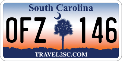 SC license plate OFZ146