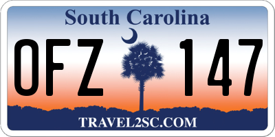 SC license plate OFZ147