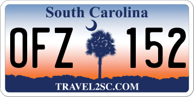 SC license plate OFZ152