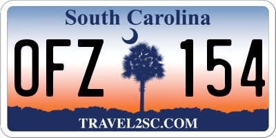 SC license plate OFZ154
