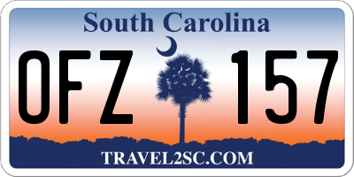 SC license plate OFZ157