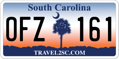 SC license plate OFZ161