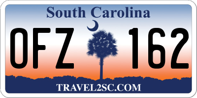 SC license plate OFZ162