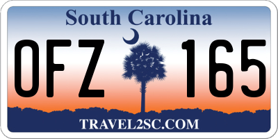 SC license plate OFZ165