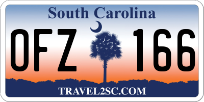 SC license plate OFZ166