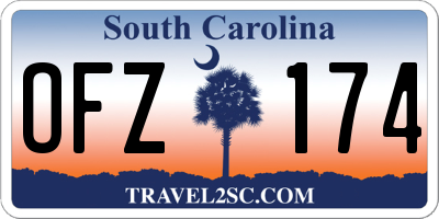 SC license plate OFZ174