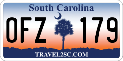 SC license plate OFZ179