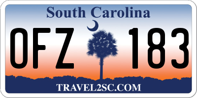 SC license plate OFZ183