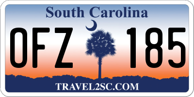SC license plate OFZ185