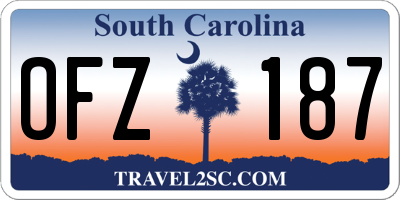 SC license plate OFZ187