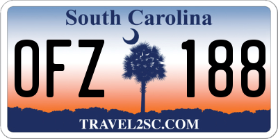 SC license plate OFZ188