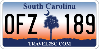 SC license plate OFZ189