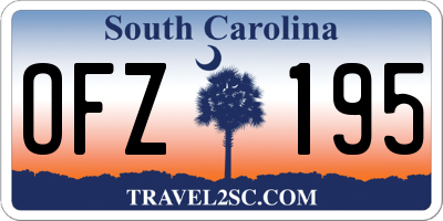 SC license plate OFZ195