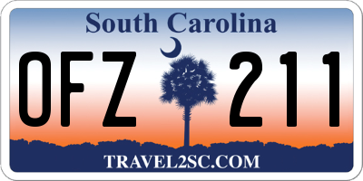 SC license plate OFZ211