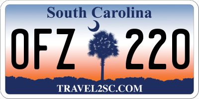 SC license plate OFZ220