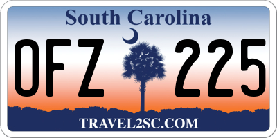 SC license plate OFZ225