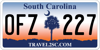 SC license plate OFZ227