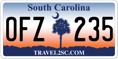 SC license plate OFZ235