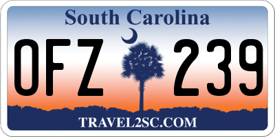 SC license plate OFZ239