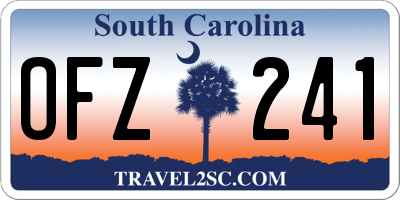 SC license plate OFZ241