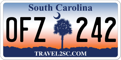 SC license plate OFZ242