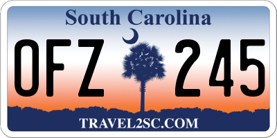 SC license plate OFZ245