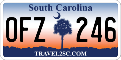 SC license plate OFZ246